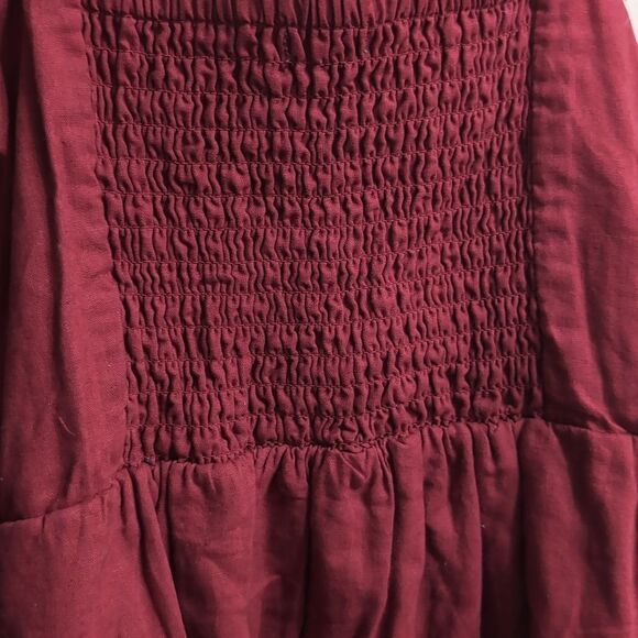 Maurices linen button  front dress rust red, size M - Picture 6 of 6